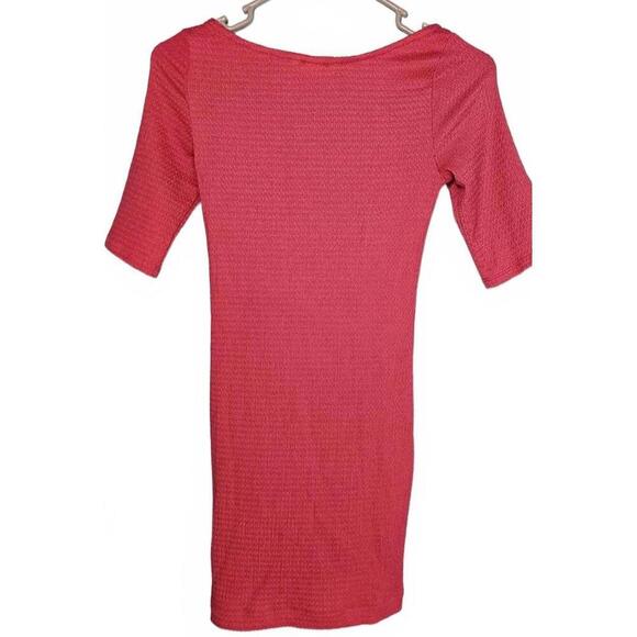 H&M Women's Hot Pink Stretchy Mini Dress with Front Detail Size XS - Picture 2 of 10